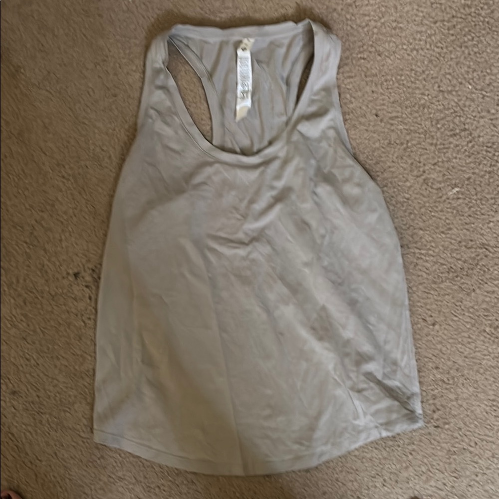 Lululemon Athletica Gray Sleeveless Crop Tank Top